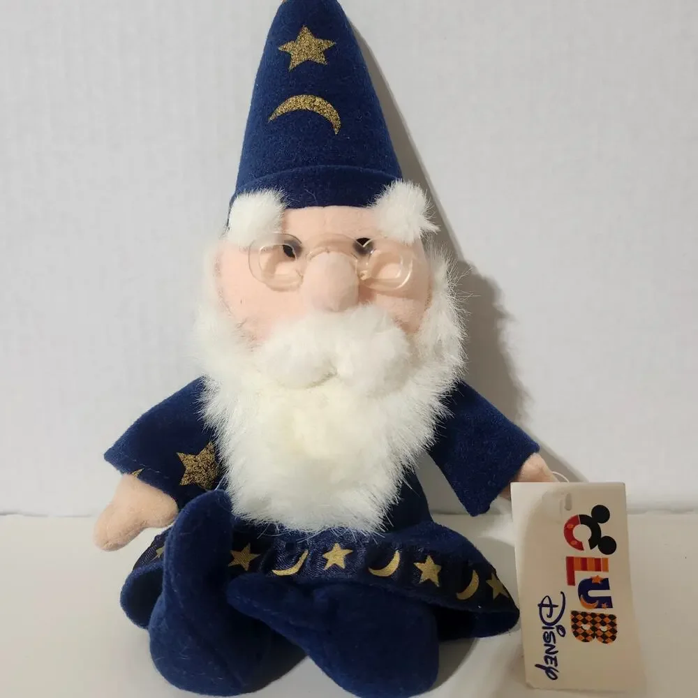 Disney Club Wizard Sorcerer Plush Doll Blue Star Moon Robe NWT 10